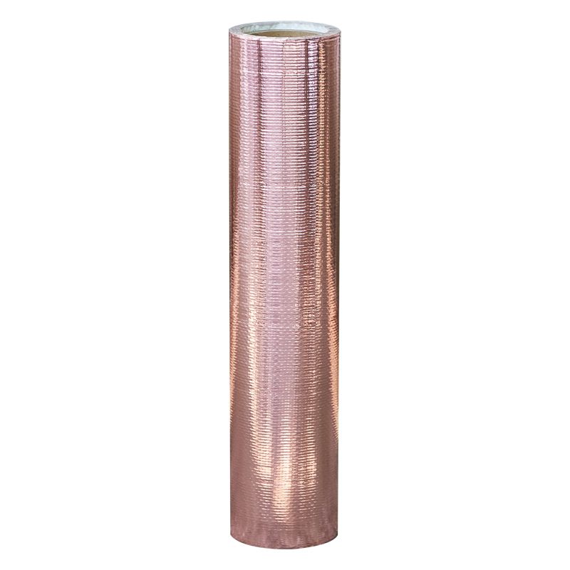 Pink Aluminum Foil White Woven Fabric