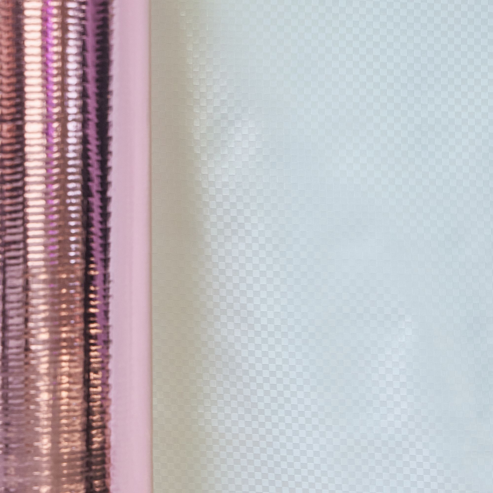 Pink Aluminum Foil White Woven Fabric