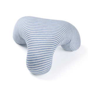 Memory Foam Nap Pillow for Student Office Triangle Classic Cotton Striped