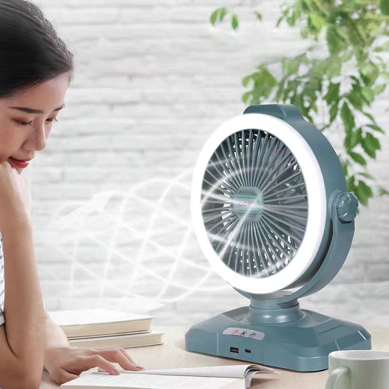 Custom 6 Inch 6w Rechargeable Mini Fan With Usb Interface And Charging Indication