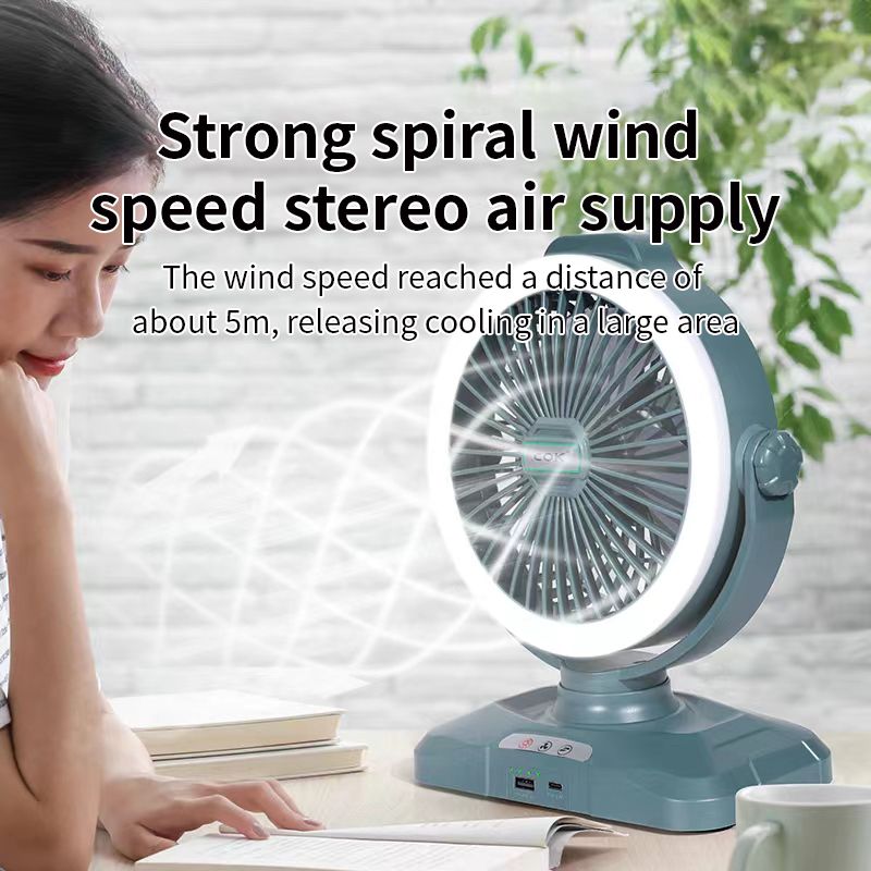 Custom 6 Inch 6w Rechargeable Mini Fan With Usb Interface And Charging Indication