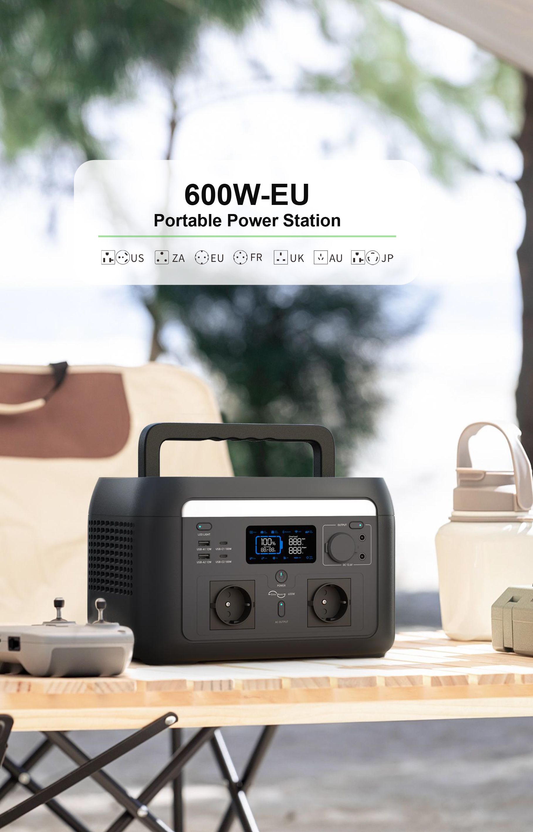 600w 110v 220v Home Energy Storage System Lifepo4 Battery Charging Portable Solar Generators Power Station