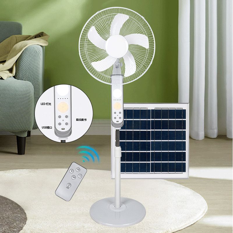 Multi Functional Portable Rechargeable Solar Electric Fan With 4 Speed Choice