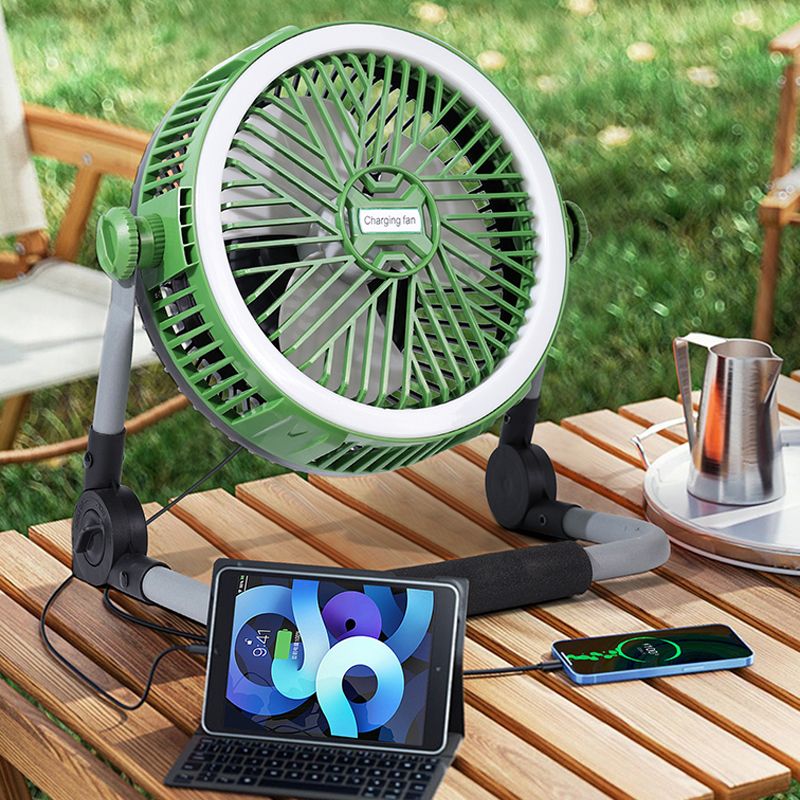 Home Outdoor Camping Portable Usb Charging Solar Fan With Three Gear