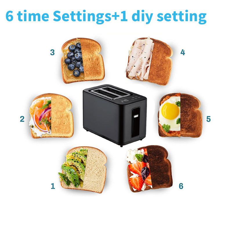 Electric 2 Slices Toaster Cool Touch Household Breakfast Maker Bread Toaster