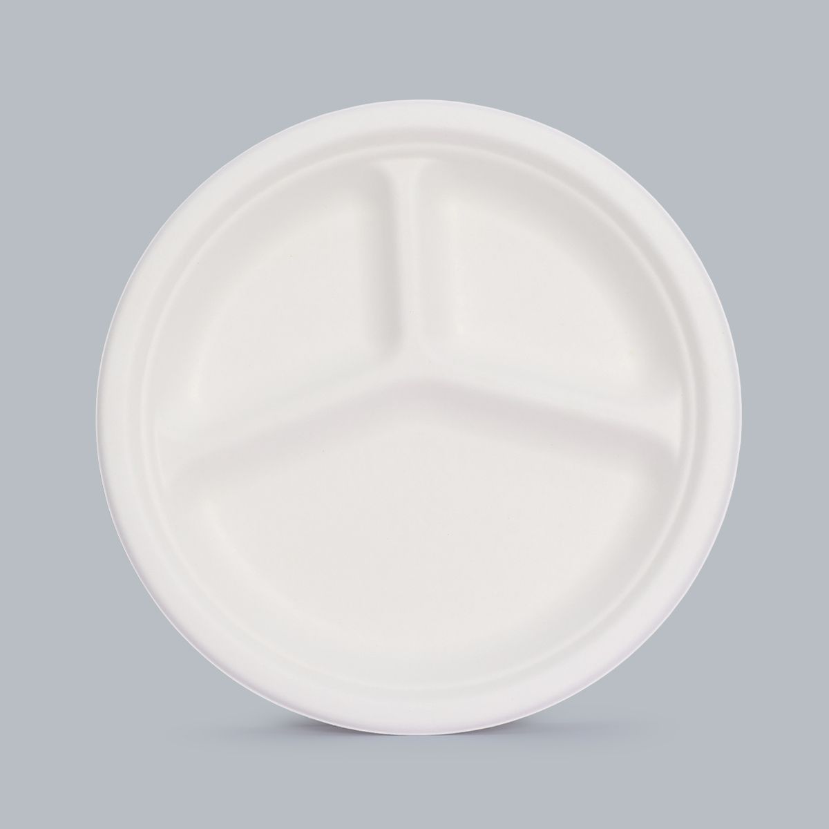 10 Inch Green Paper Products Compostable Paper Plates Eco-Friendly Tableware Food Packaging 3-compartment plate