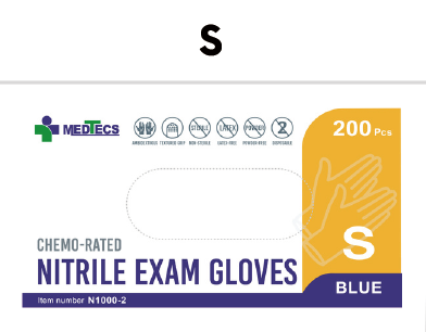 Medtecs Hospital Clinic Surgical ASTM D6319 Odorless Non Sterile Medical Nitrile Gloves