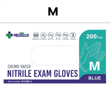 Medtecs Hospital Clinic Surgical ASTM D6319 Odorless Non Sterile Medical Nitrile Gloves