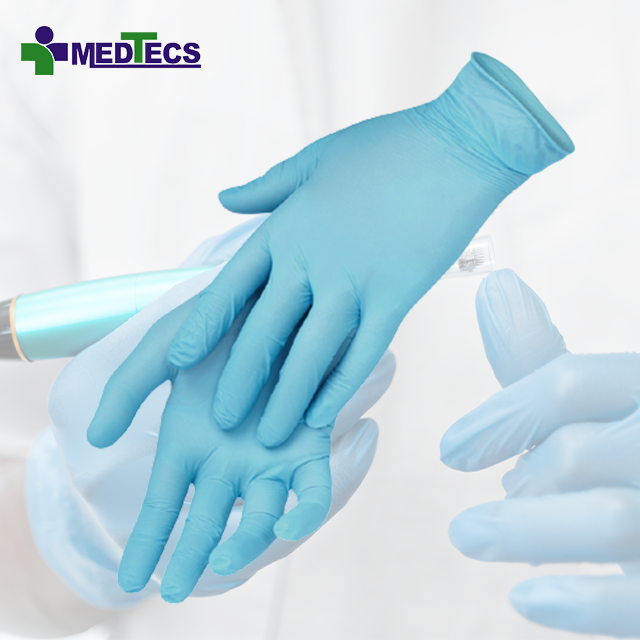 Medtecs Hospital Clinic Surgical ASTM D6319 Odorless Non Sterile Medical Nitrile Gloves