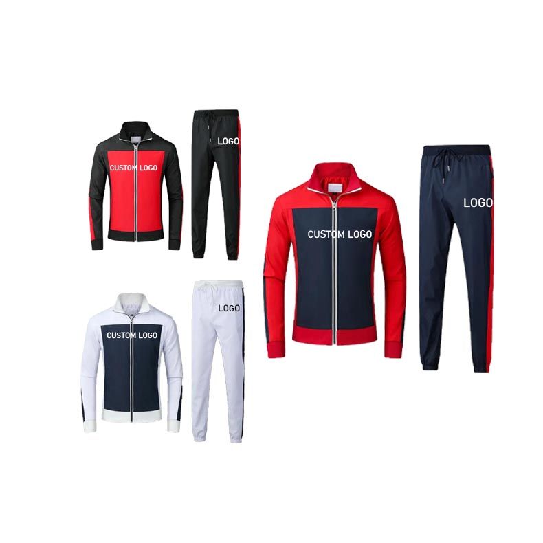 High quality full zip up nylon tracksuit breathable custom tracksuits for men