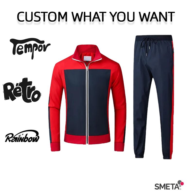 High quality full zip up nylon tracksuit breathable custom tracksuits for men