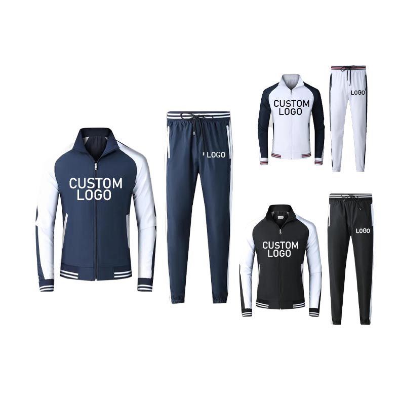 High quality full zip up man gym clothes breathable custom tracksuits for men