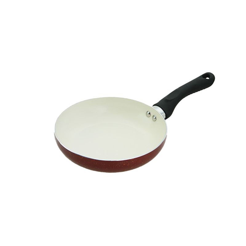 Red Metallic Coating Kitchen Cookware Frypan Set