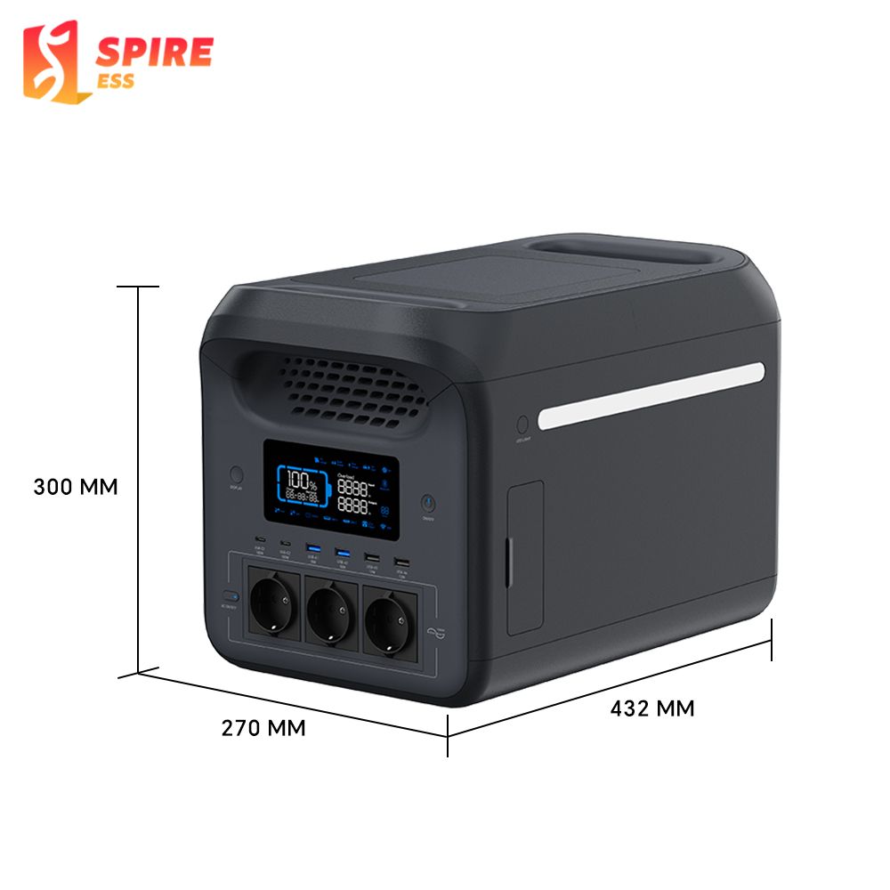 1800W 1229WH Portable Power Station Fast Charging Energy Storage Solar Generater UPS LiFePO4 Battery