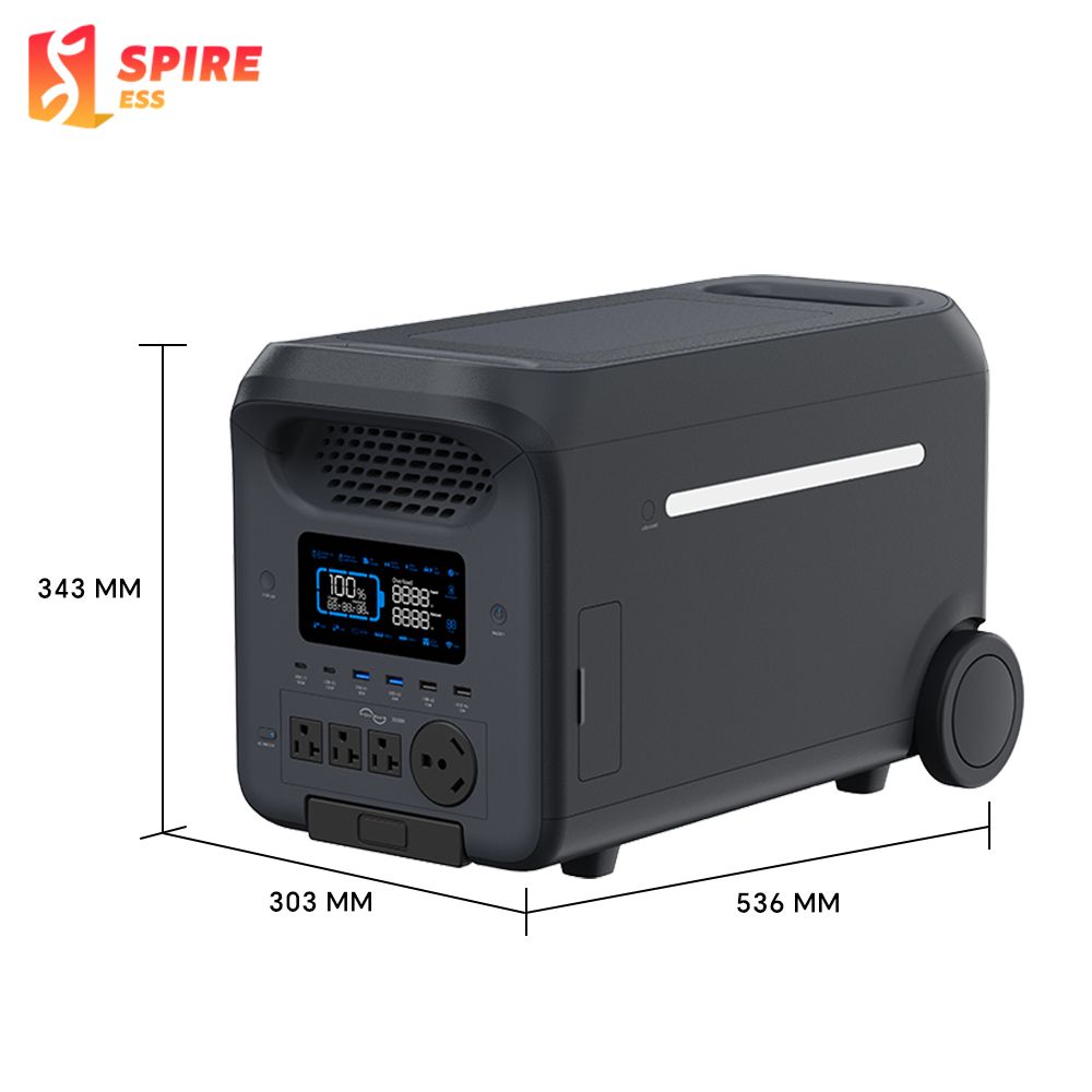 3000W 2560WH Portable Power Station Fast Charging Energy Storage Solar Generater UPS LiFePO4 Battery