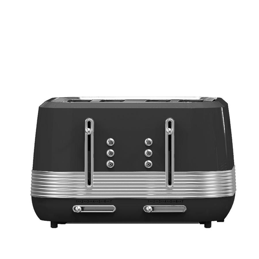 Vertical Kitchen Custom Logo Retro 4 Slice Stainless Steel Electric Toaster