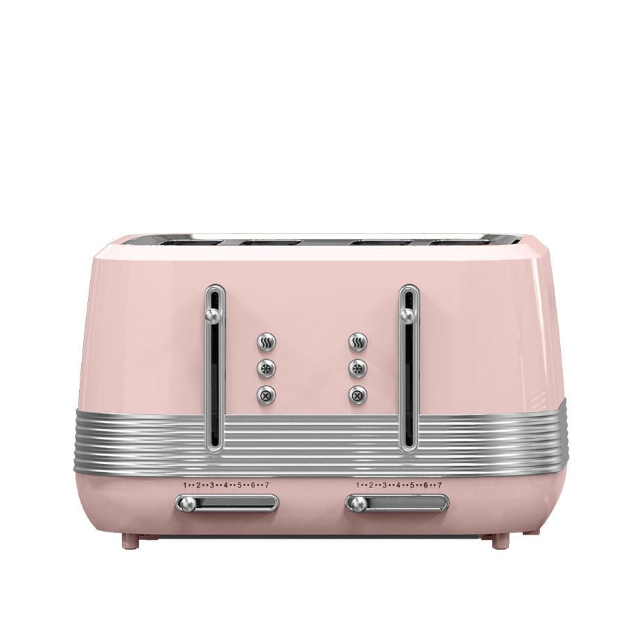 Vertical Kitchen Custom Logo Retro 4 Slice Stainless Steel Electric Toaster