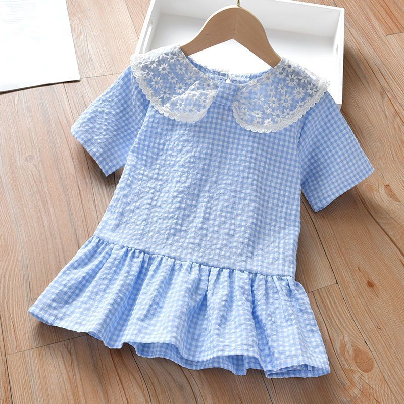 Girls Short-Sleeved Dress Baby Girl Floral Princess Dress Girl Dresses Kids Clothing