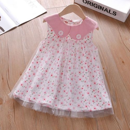 Girls Short-Sleeved Dress Baby Girl Floral Princess Dress Girl Dresses Kids Clothing