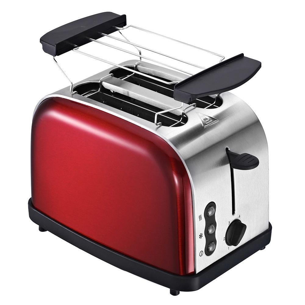 New Design Hot Sell Sandwich Electric 2 Slice Bread Stainless Steel Toaster Wide Slot