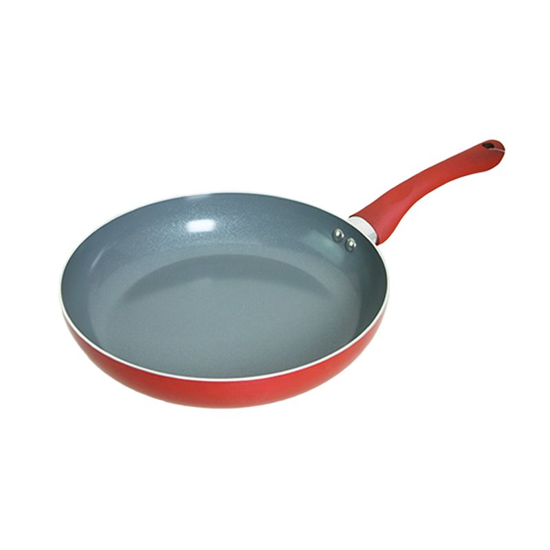 Cookware Set Promotional Gift Red Fry Pan 5 Pieces Set Ceramic Frypan