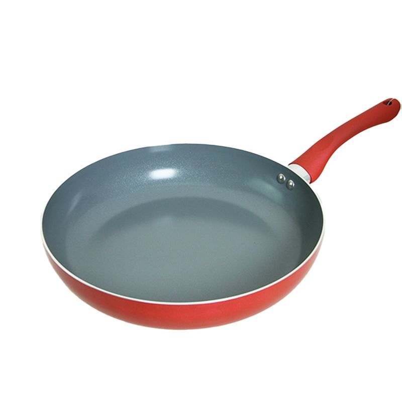 Cookware Set Promotional Gift Red Fry Pan 5 Pieces Set Ceramic Frypan