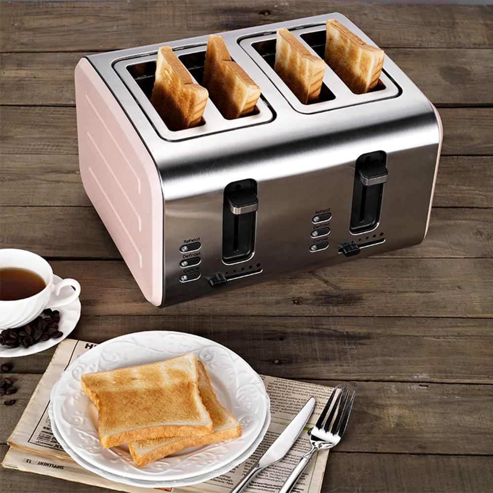 Home Appliance Electric 4 Slice Automatic Pop up Bread Stainless Steel Toaster Oven