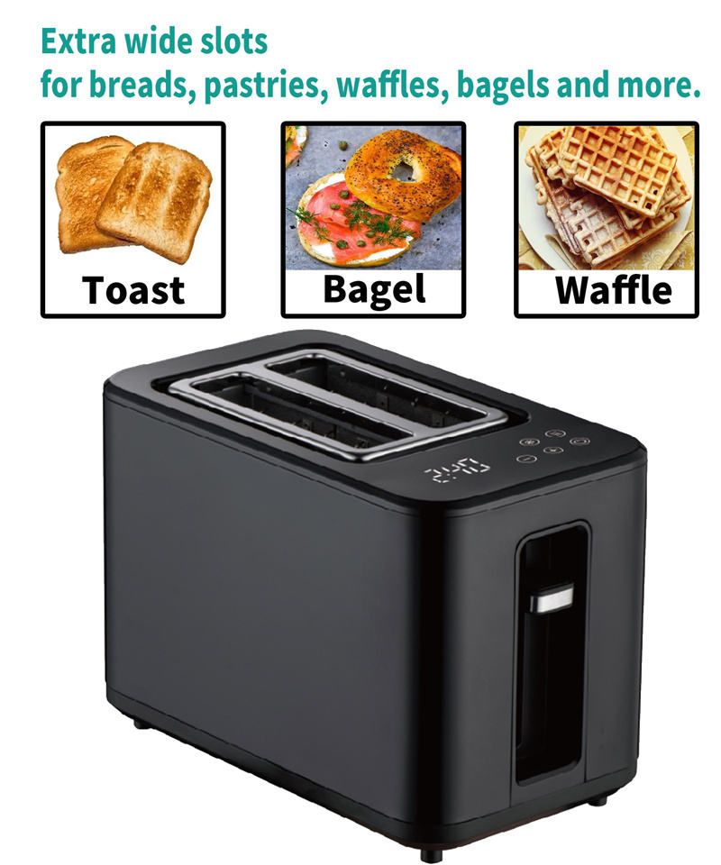 2 Slice Smart Commercial Pop Up Toaster With Lcd Display