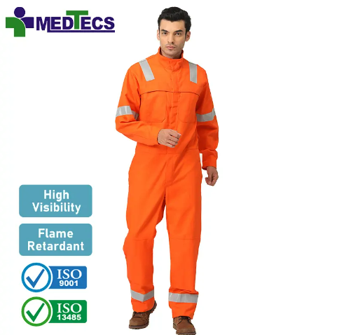 Antistatic OEM Workwear Comfort Spray Painting Reusable Washable Conjoined Reflective Coverall