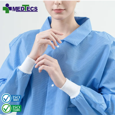 ISO 13485 High Quality Hospital Work Disposable Lab Coat