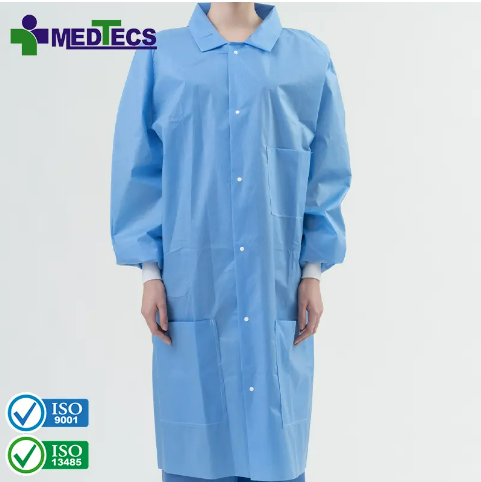 ISO 13485 High Quality Hospital Work Disposable Lab Coat