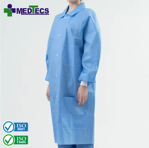 ISO 13485 High Quality Hospital Work Disposable Lab Coat