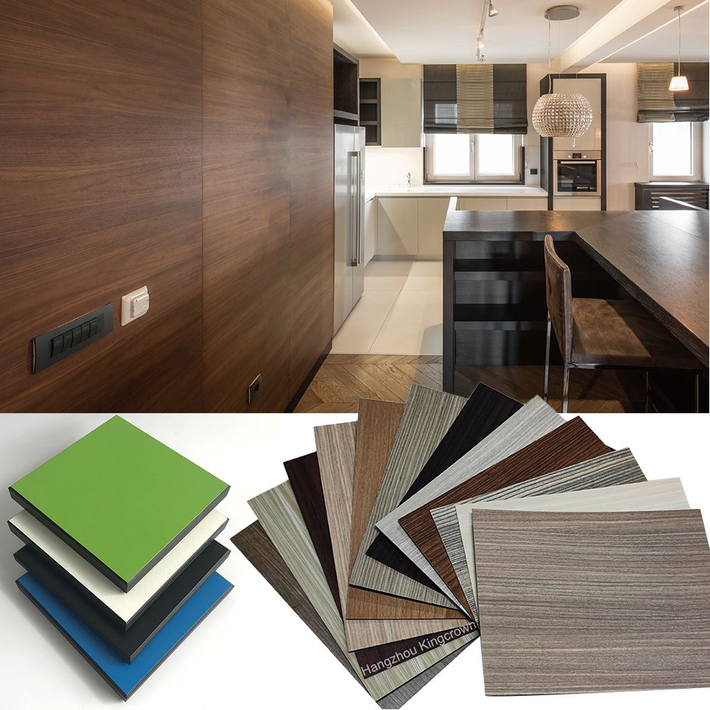 0.5mm-25mm decorative high pressure laminates sheets 4'*8' hpl panel board for furniture