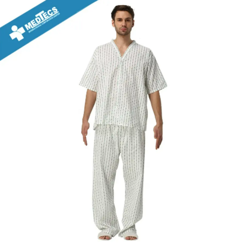 100% Polyester Custmerized Unisex Hospital Uniform-Patient Pajama