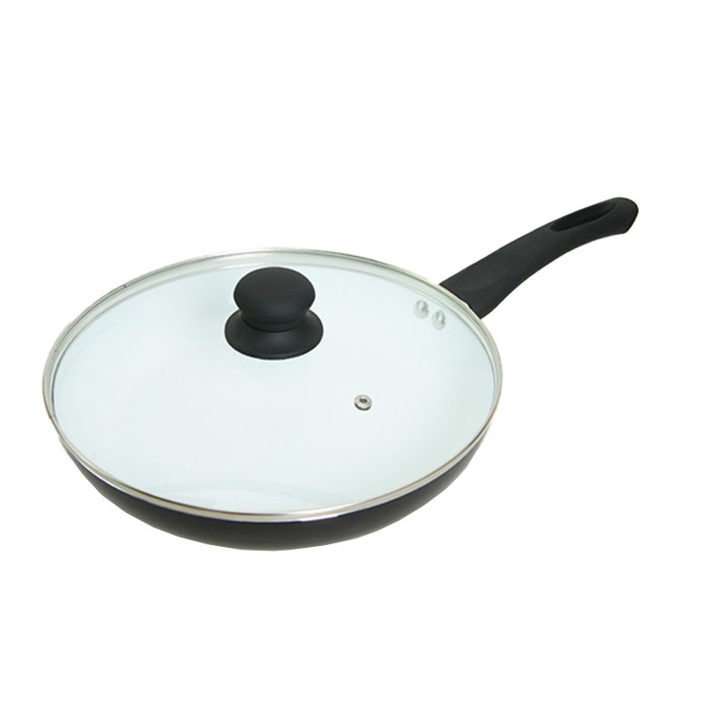 Nonstick Coating Deep Aluminum Cookware with Glasslid Fry Wok