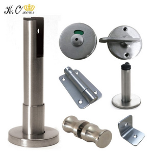 Heavy Duty Toilet Hardware Accessories 304SS Stainless Steel Toilet Cubicle Partition Fittings