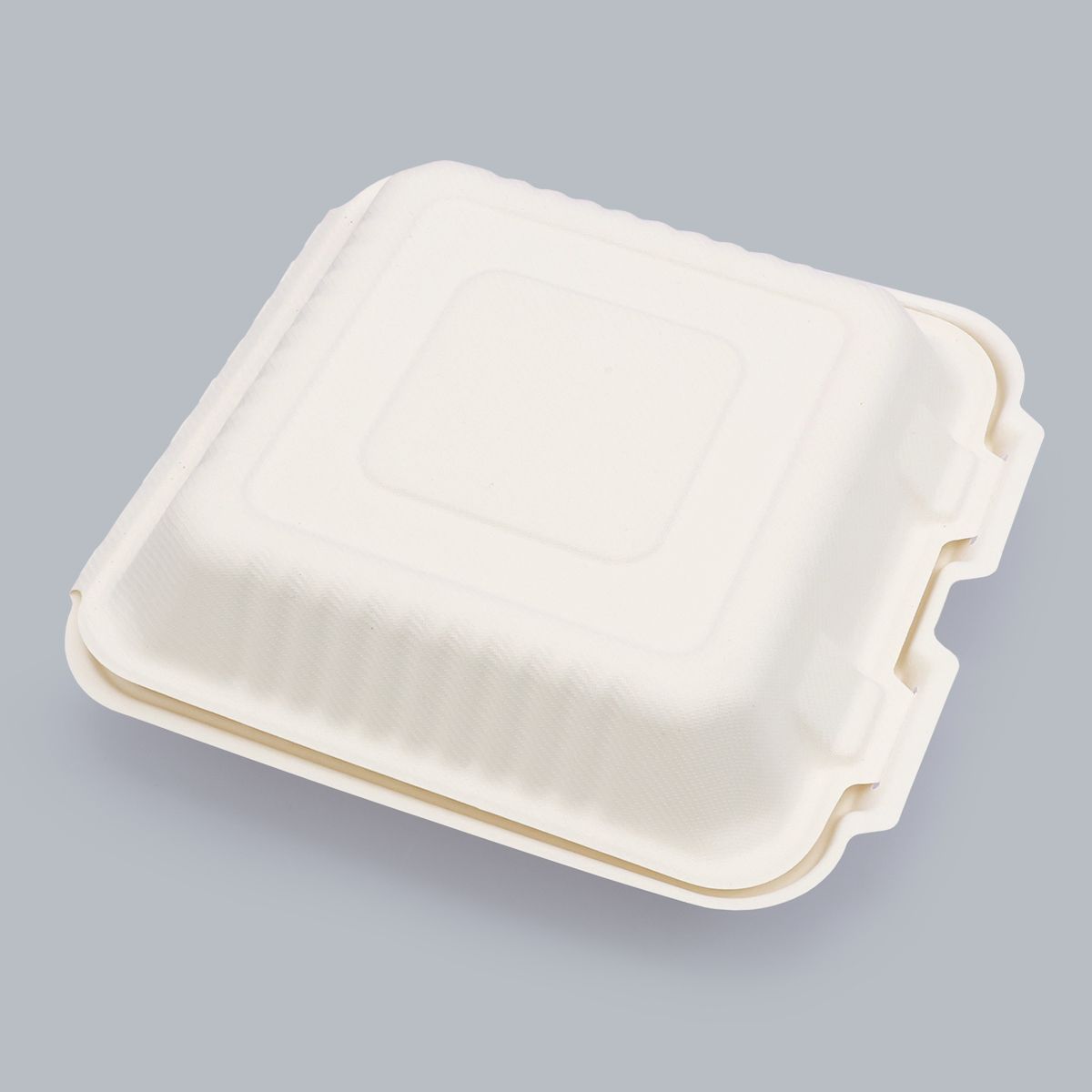 Disposable Tableware 9×9 Inch Flip-top Meal Box Eco-Friendly Tableware Green Paper Products Wheat Straw Tableware