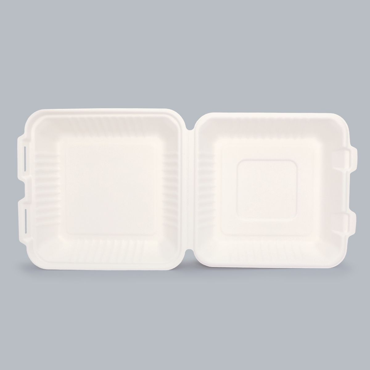 Disposable Tableware 9×9 Inch Flip-top Meal Box Eco-Friendly Tableware Green Paper Products Wheat Straw Tableware