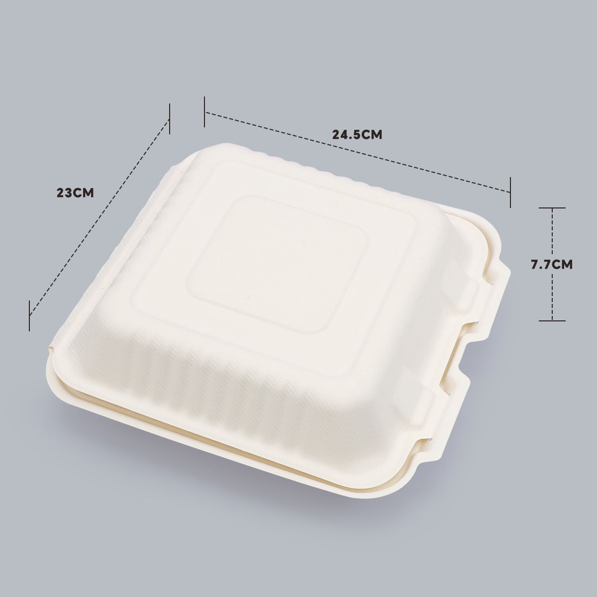 Disposable Tableware 9×9 Inch Flip-top Meal Box Eco-Friendly Tableware Green Paper Products Wheat Straw Tableware