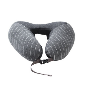 Fully Wrapped Cotton U-Shaped Eye Mask Neck Pillow With Foam Microbeads