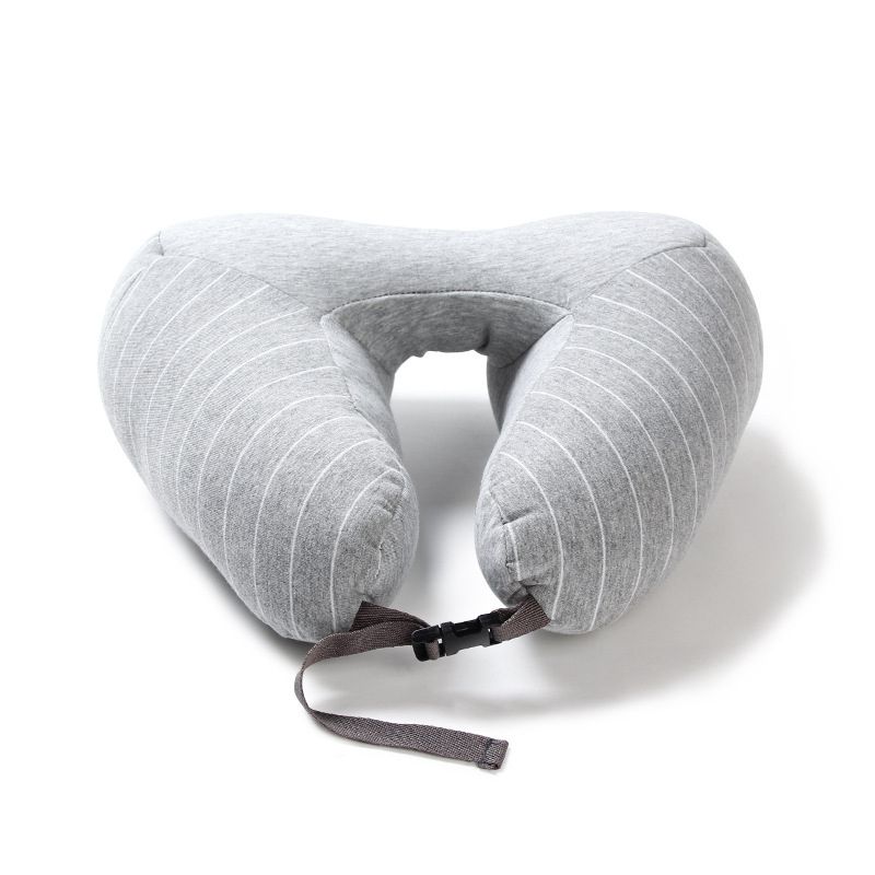 Fully Wrapped Cotton U-Shaped Eye Mask Neck Pillow With Foam Microbeads