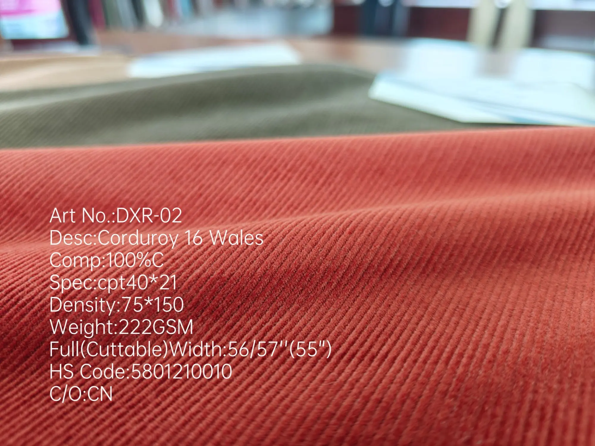 corduroy clothing fabrics, cotton spandex yarn ,raw materials for pants and shirts, providing high-quality customized solutions