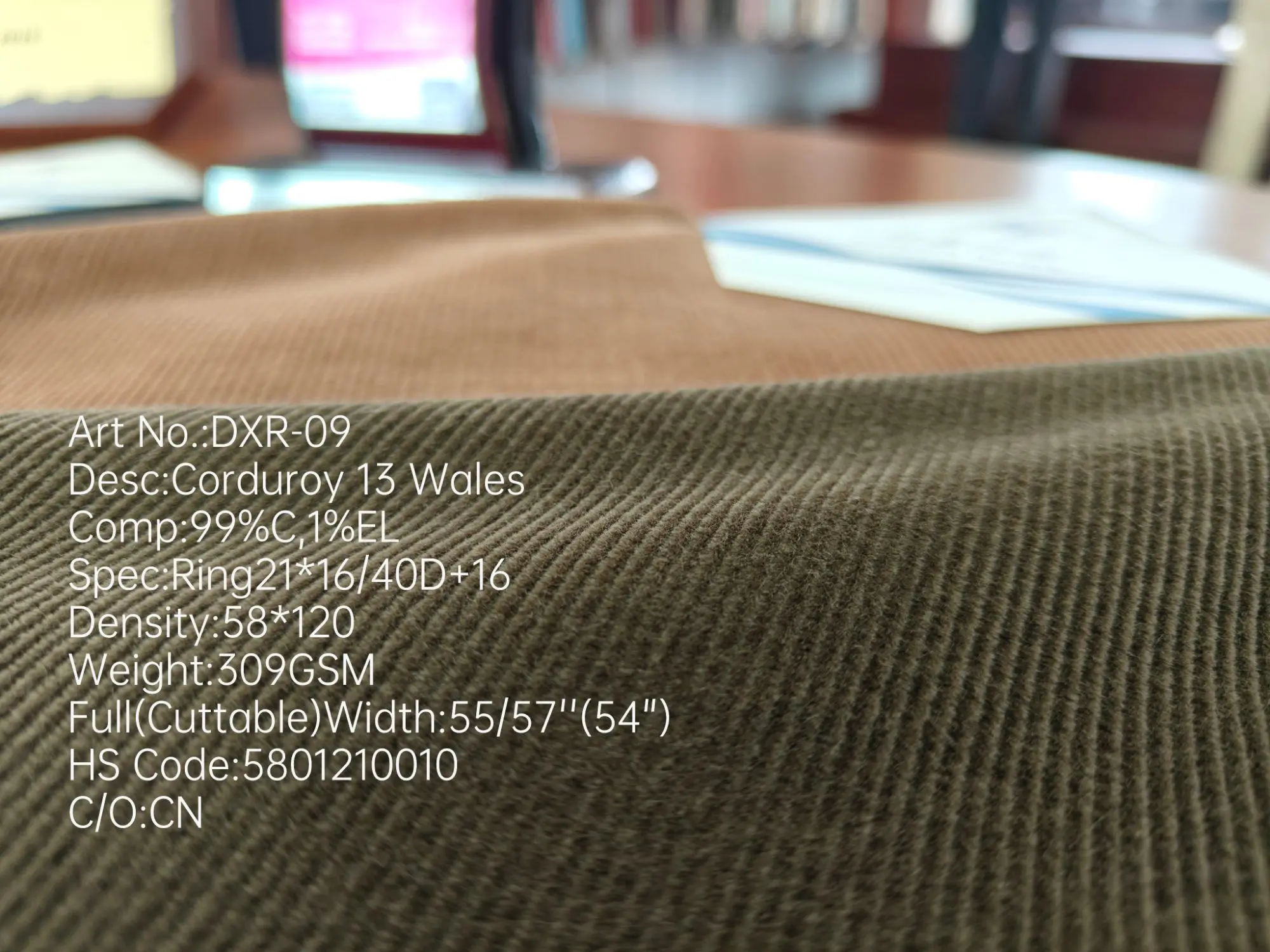 corduroy clothing fabrics, cotton spandex yarn ,raw materials for pants and shirts, providing high-quality customized solutions