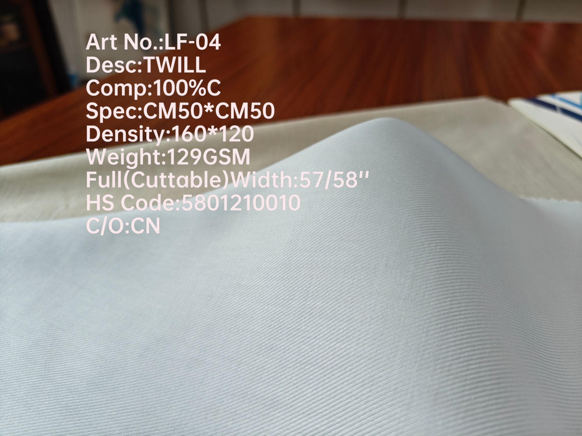 Breathable cotton with a light touch shirt fabric that absorbs sweat and is customized