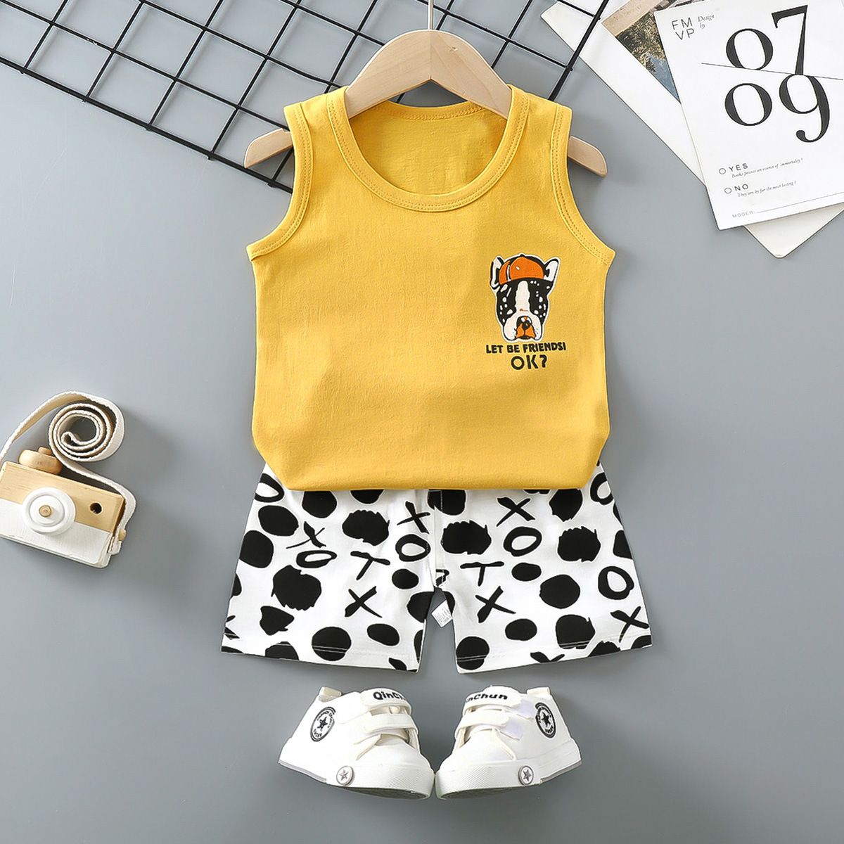 Kids Outfit Causal Solid Sleeveless Vest Shorts 2Pcs/Sets New Fashion Baby Boys Girl Clothing Children Cotton Tracksuits Sets