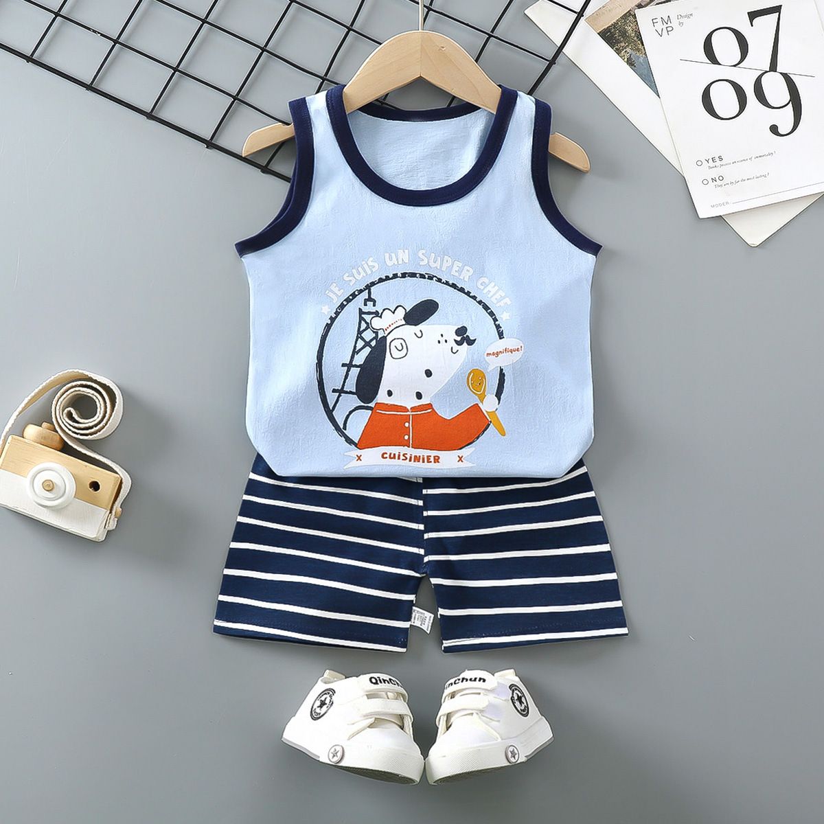 Kids Outfit Causal Solid Sleeveless Vest Shorts 2Pcs/Sets New Fashion Baby Boys Girl Clothing Children Cotton Tracksuits Sets