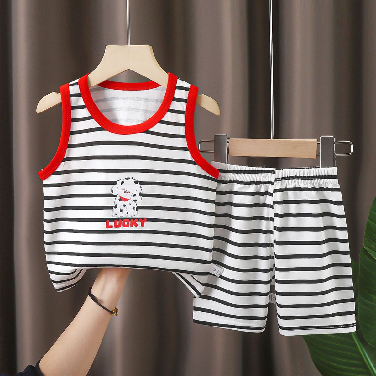 Baby Kids Boy Girl Vest T Shirt Pants Cartoon Clothes Summer Cartoon Suit 2 PCS Set Boy Singlet Set