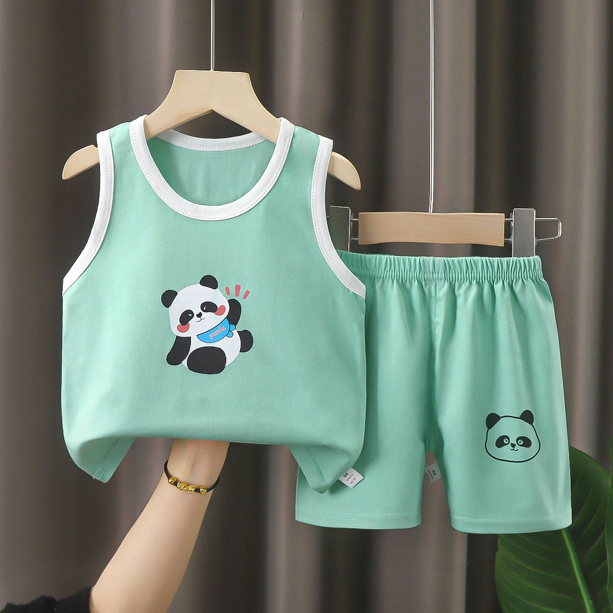 Baby Kids Boy Girl Vest T Shirt Pants Cartoon Clothes Summer Cartoon Suit 2 PCS Set Boy Singlet Set