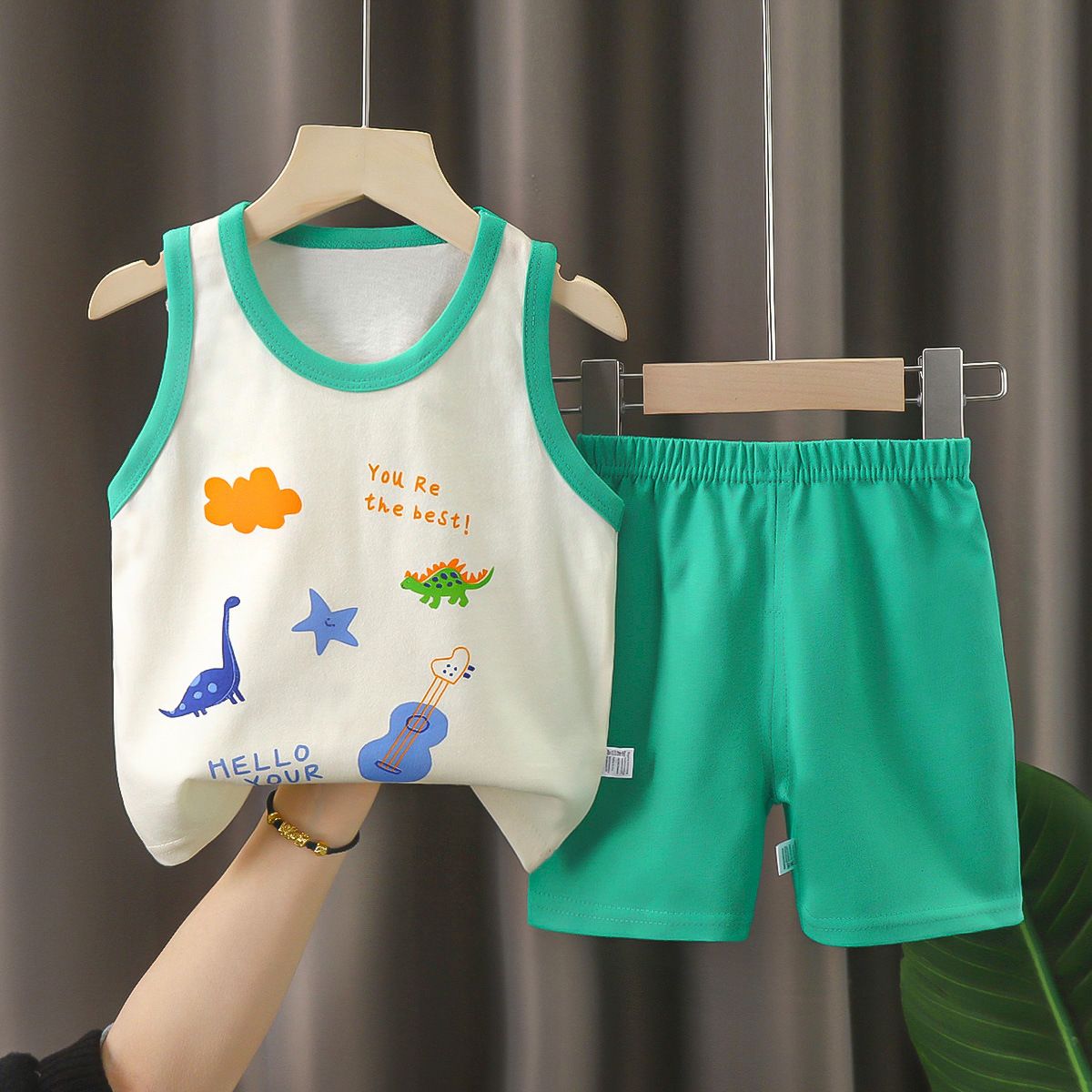 New Boys Baby Summer Number Print Vest Jersey Suits Children Loose Absorb Sweat Breathable Basketball Football Clothing Sets For