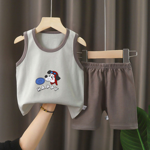 New Boys Baby Summer Number Print Vest Jersey Suits Children Loose Absorb Sweat Breathable Basketball Football Clothing Sets For